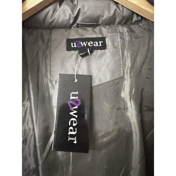 U2Wear Men's Bomber Puffer Jacket Navy 2XL XXLarge - Picture 3 of 5